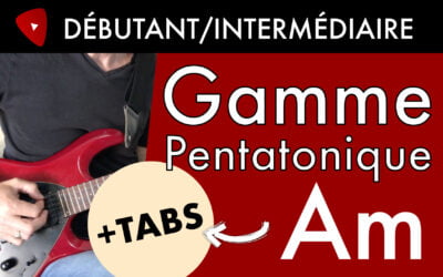 Gamme pentatonique mineure à la guitare : La mineure