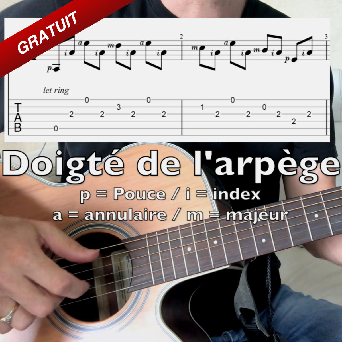 Doigté de l'arpège à la guitare