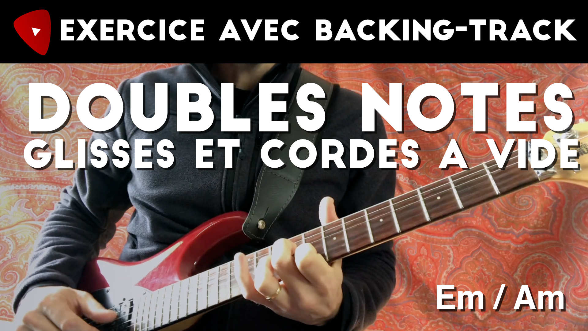 Exercice de guitare avec backing-track Em / Am