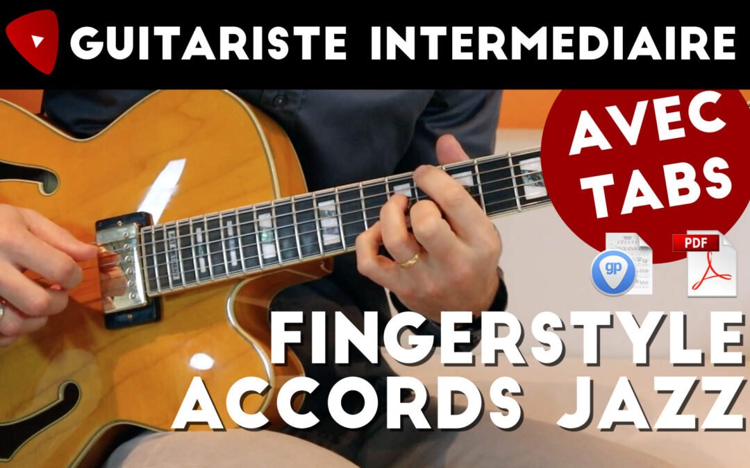 Accords guitare Jazz PDF fingerstyle : accompagnement accords Maj7 et min7