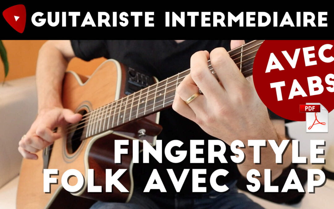 Rythmique guitare folk fingerstyle en Ré