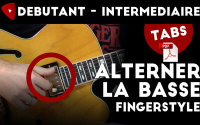 Guitare : exercice main droite, alternance pouce et autres doigts