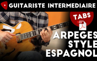 Exercie d’arpèges style espagnol à la guitare