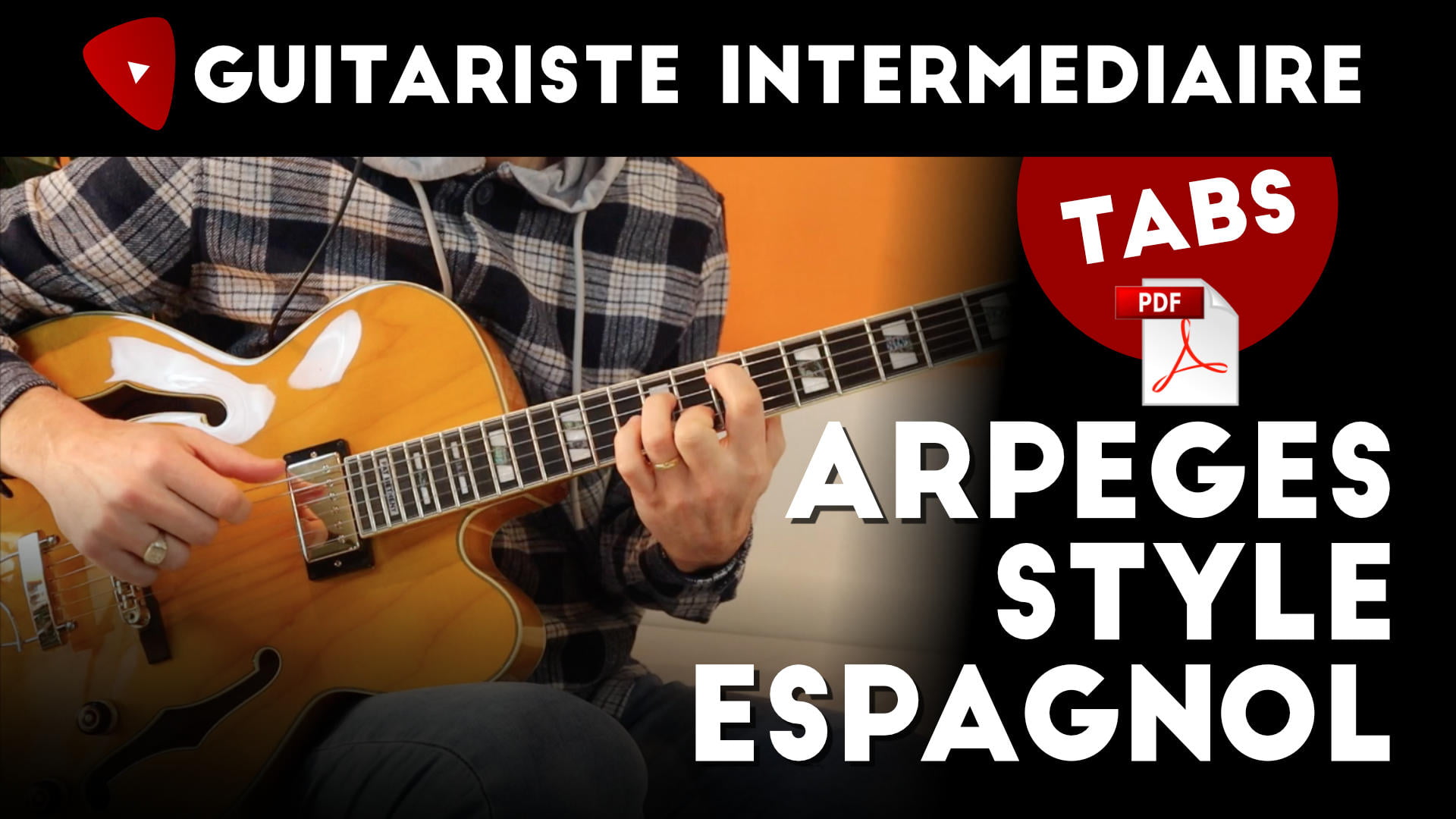 Exercice d'arpèges à la guitare avec tablature PDF