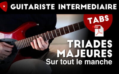 Triades majeures à la guitare sur tout le manche – Sol